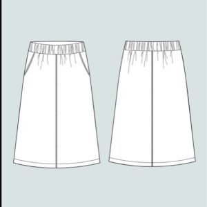 The Assembly Line A-LINE MIDI SKIRT PATTERN XS - L - Image 6