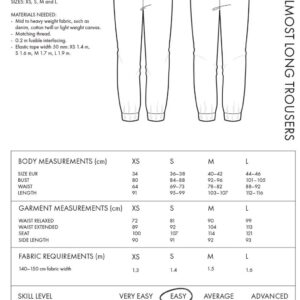 The Assembly Line ALMOST LONG TROUSERS PATTERN - Image 5