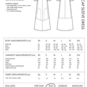 The Assembly Line CAP SLEEVE DRESS PATTERN - Image 5