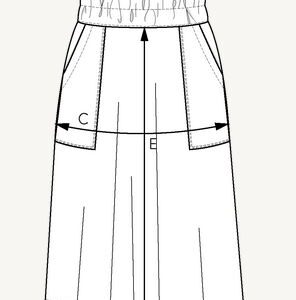 The Assembly Line ELASTIC WAIST SKIRT MAXI PATTERN XS - L - Image 5