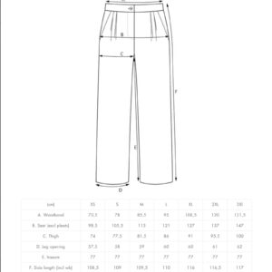 The Assembly Line HIGH-WAISTED TROUSERS PATTERN XL-3XL - Image 5