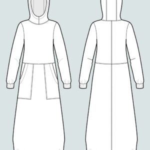 The Assembly Line HOODIE DRESS PATTERN XS -L - Image 5