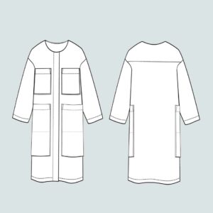 The Assembly Line LAB COAT PATTERN XS - L - Image 3