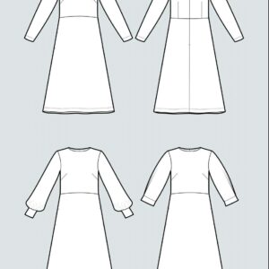 The Assembly Line MULTI SLEEVE MIDI DRESS PATTERN XL-3XL - Image 3