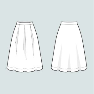 The Assembly Line THREE PLEAT SKIRT PATTERN XS-L - Image 3