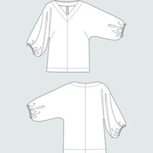 The Assembly Line V-NECK CUFF TOP PATTERN - Image 5