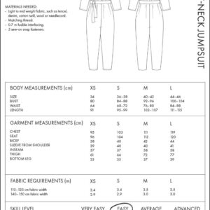 The Assembly Line V-NECK JUMPSUIT PATTERN XS-L - Image 5