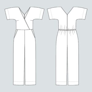 The Assembly Line WIDE-LEG JUMPSUIT PATTERN XL-3XL - Image 4