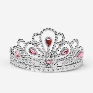 Silver tiara with gemstones - For kids