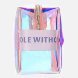 Iridescent toiletry bag with webbed handle - Image 2