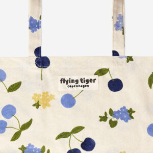 Tote bag with blue cherries - Image 3