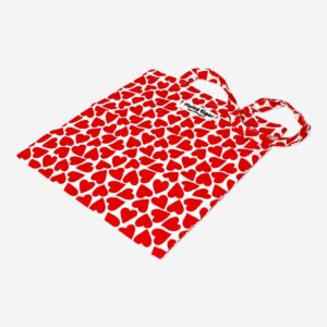 Tote bag with red hearts - Image 2