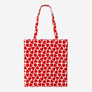 Tote bag with red hearts - Image 3