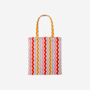 Tote bag with wavy stripes - Image 2