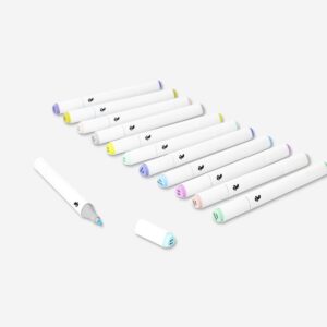 Twin markers pastel shades - 12 pcs