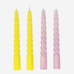 Twisted candles - 4 pcs - Image 2