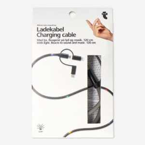 USB charging cable with light. Reacts to sound and music - Image 3