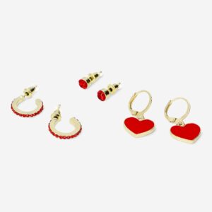 Valentine's icon ear studs - 3 pcs - Image 3