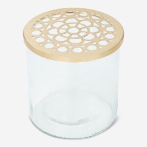Vase with metal lid with holes - Image 1