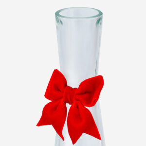 Vase with red bow - 22 cm - Image 3