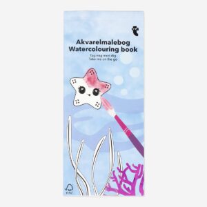 Watercolouring book with paint