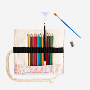 Watercolouring pencils with cotton bag - 12 colours - Image 1