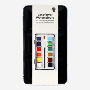 Watercolours in metal box - 12 pcs - Image 1
