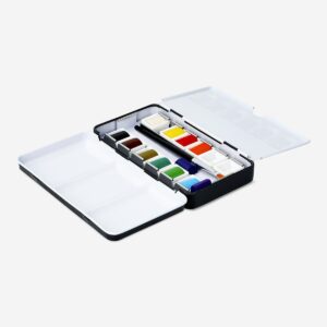 Watercolours in metal box - 12 pcs - Image 3