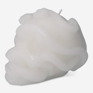 White skull shaped candle - Image 3