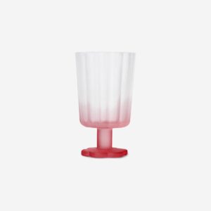 Wine glass with frosted pink finish - 300 ml - Image 2