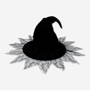 Witch's hat with veil - For adults - Image 1