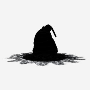 Witch's hat with veil - For adults - Image 2