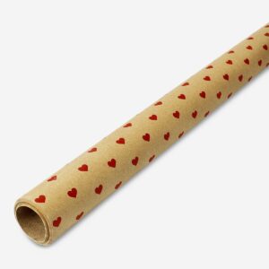 400 cm Wrapping paper - Red hearts - Image 1